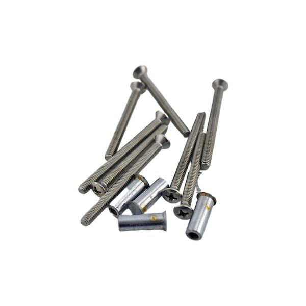 Ives Commercial Steel Sex Bolts for Letter Box Plates Satin Chrome Finish 09355626 - main